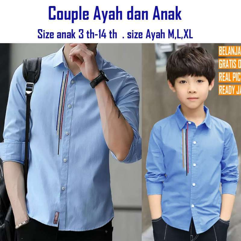 Jual Amspro Baju Couple Ayah Anak Kemeja Anak Laki Laki Kemeja Pria Kemeja Kerja Tobiyosaki Br Online Februari 2021 Blibli