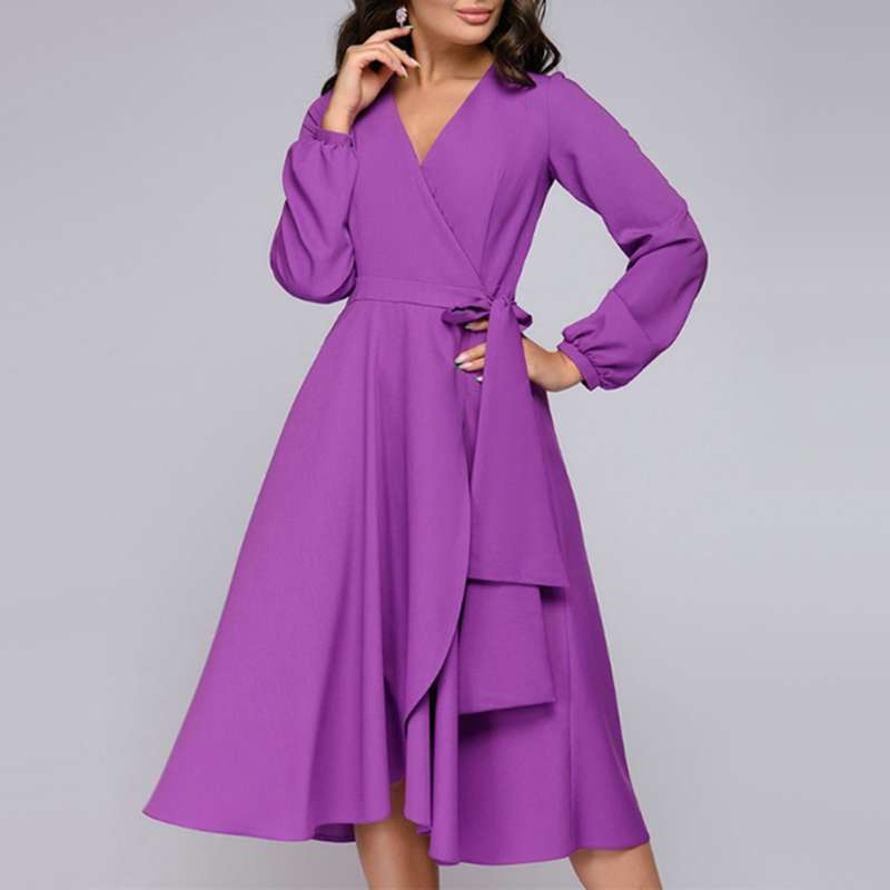 Promo Bluelans Chic Women Solid Color V 