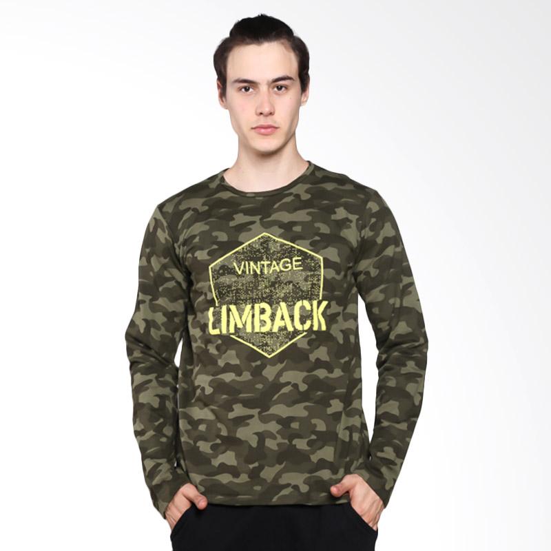 Limback 3033 Vintage Sweater Pria - Hijau Army