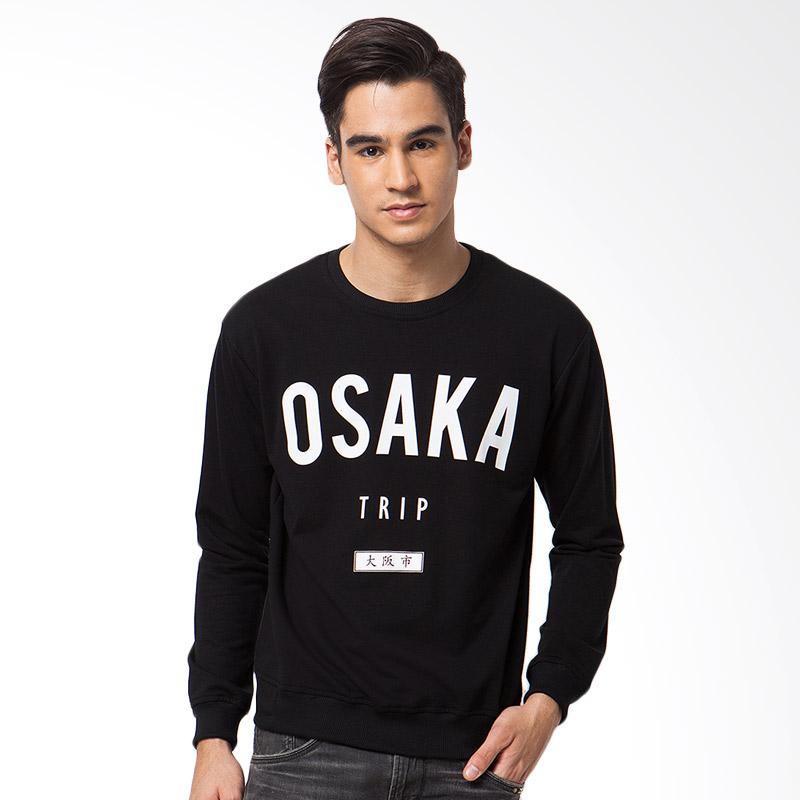 Ryusei Osaka Trip Sweater Pria - Black