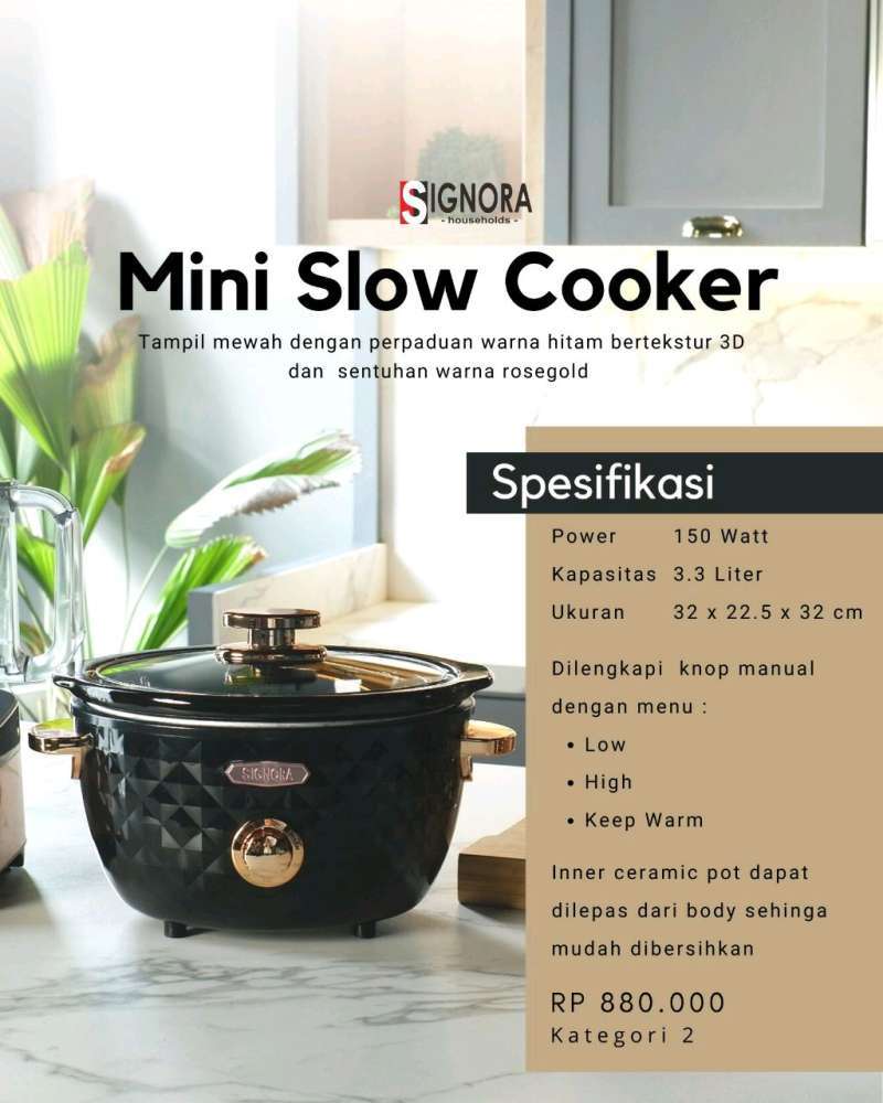 Jual Signora Slow Cooker Mini 3,5 Lt di Seller SIGNORA SEMARANG