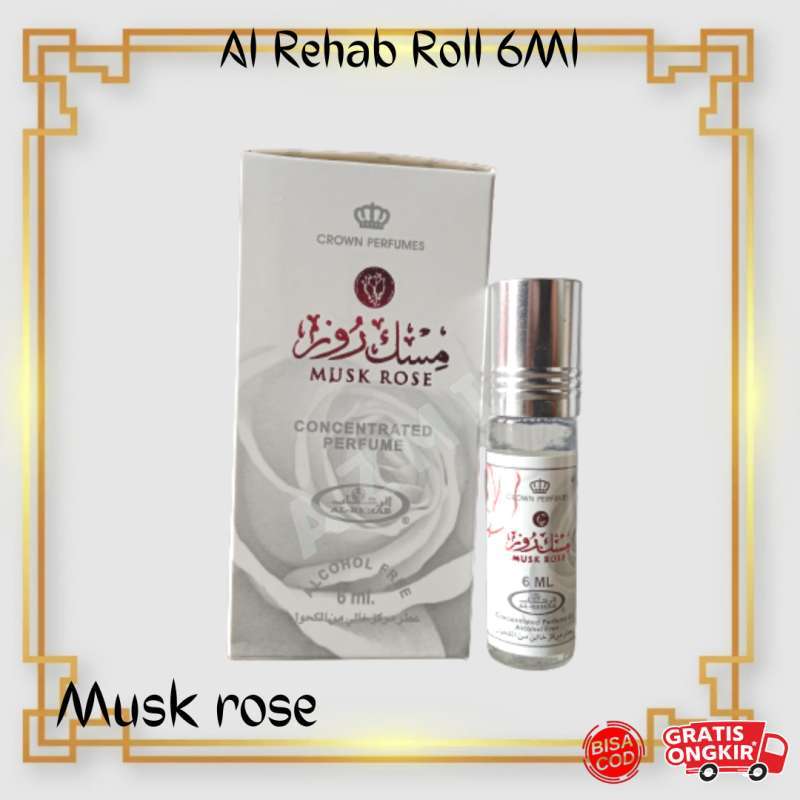 Jual Parfum AL Rehab Musk Rose ROLL 6ML Original Asli Saudi Arabia