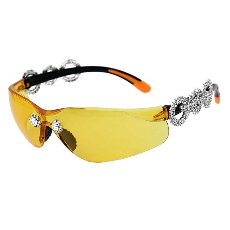 yellow clear glasses