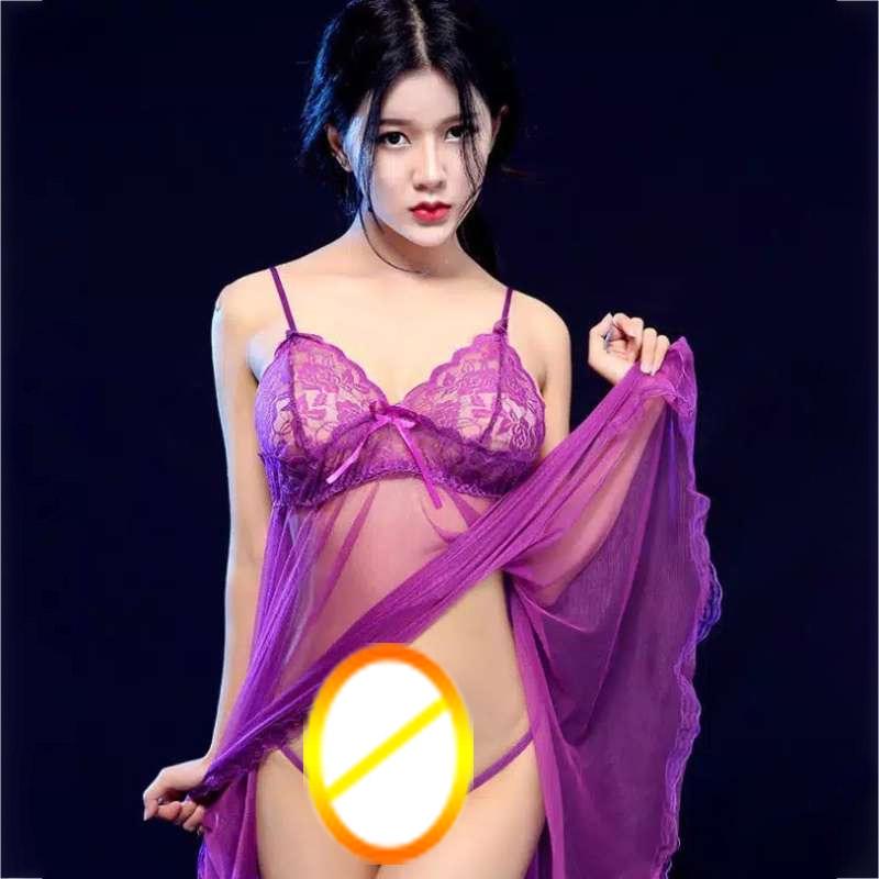 Jual Baju Tidur Korea Piyama Fashion Lingerie Mini Sexy Lace Tembus Pandang Women Sleepwear Online April 2021 Blibli