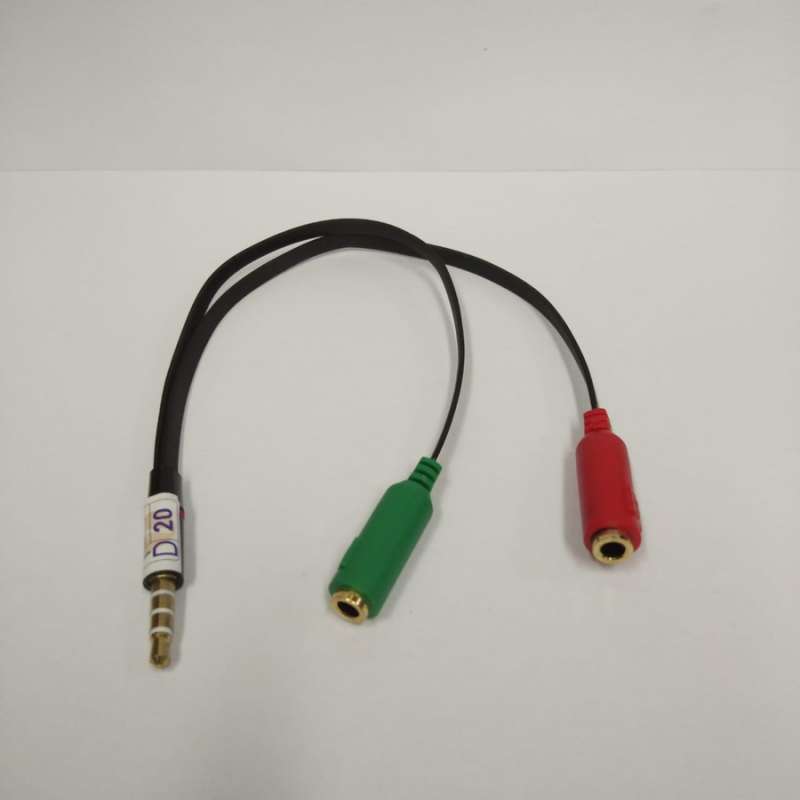 Female Mic Headset Aux Splitter 