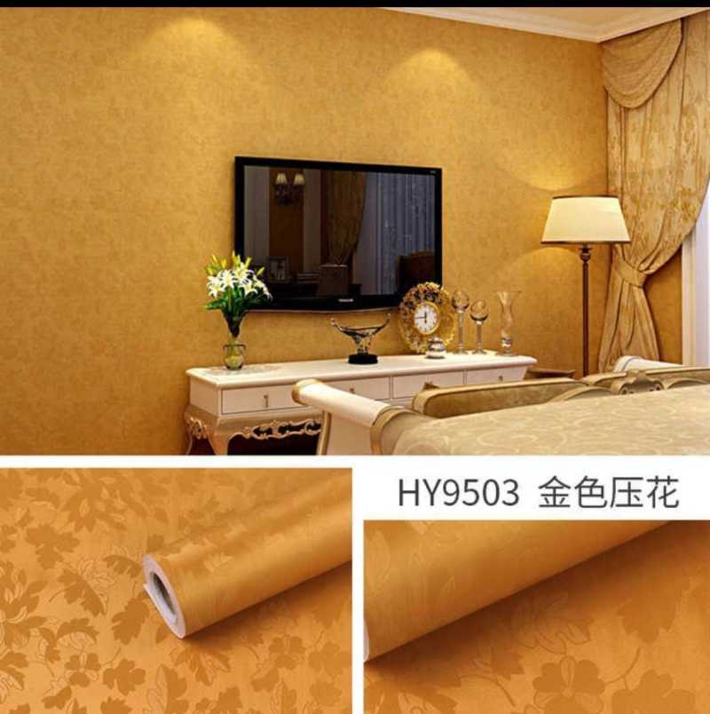 Wallpaper Dinding Polos Termurah Warna Gold Motif Daun 10 M X 45 Cm Mewah Terbaru Agustus 2021 Harga Murah Kualitas Terjamin Blibli