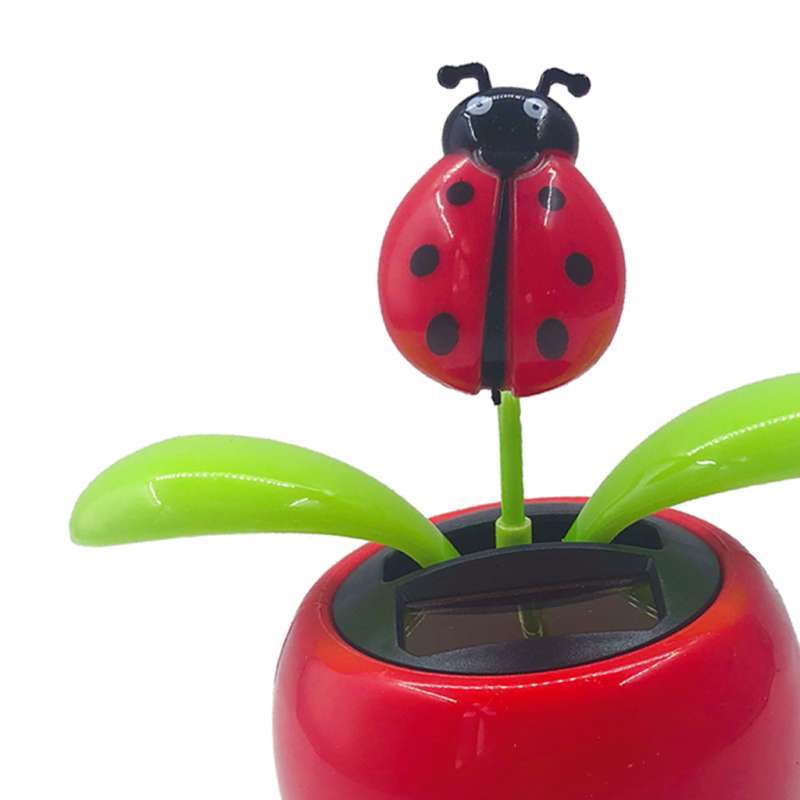 Solar Dancing Flower Toy Bobble Head Figurine Educational Toy Pink Flower 