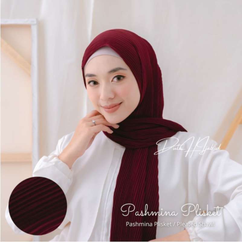 Pashmina Plisket Lidi Premium Pashmina Plisket Ceruty Babydoll Premium Uk 180x75 - Jilbab pashmina plisket dusty pink