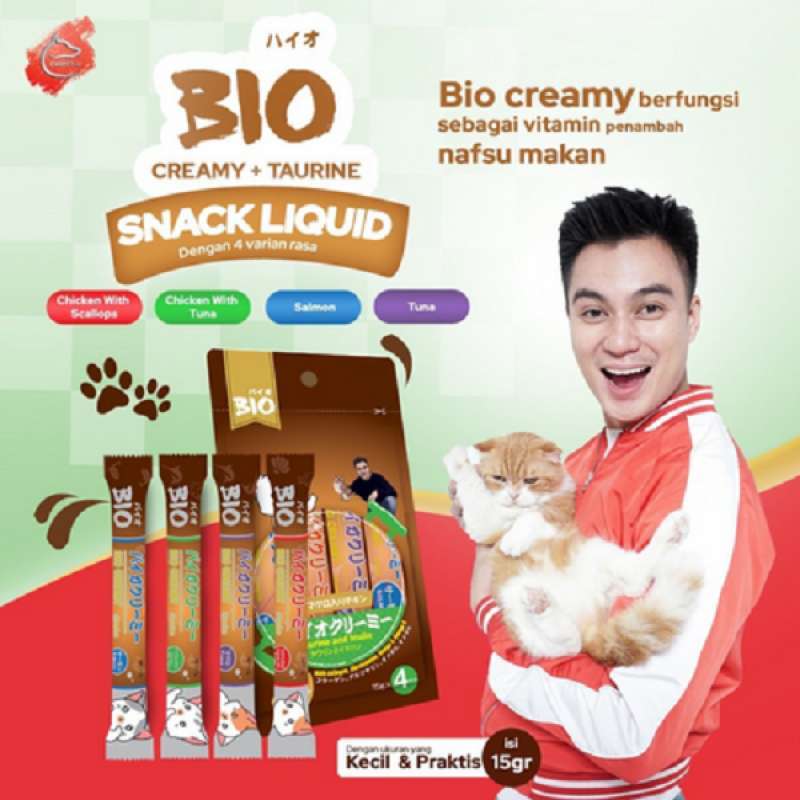 Jual Snack Kucing Bio Creamy Liquid Treats Kitten Adult Bio