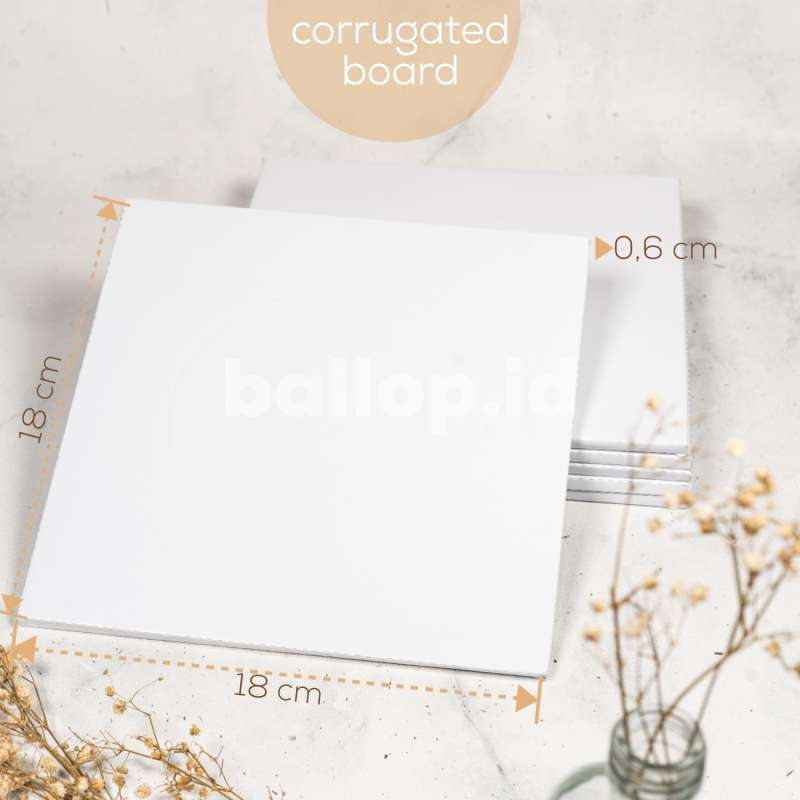 Cakeboard 18 CM Alas Tatakan Papan Kue Tart Pudding Roti Kotak Square Cake  Board