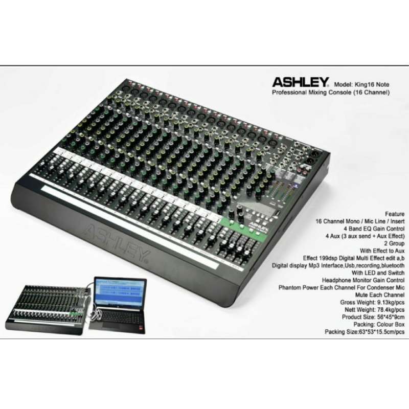 Jual Mixer Ashley King 16 Note King16 Note Original 16 Channel Terbaru Juni 21 Blibli