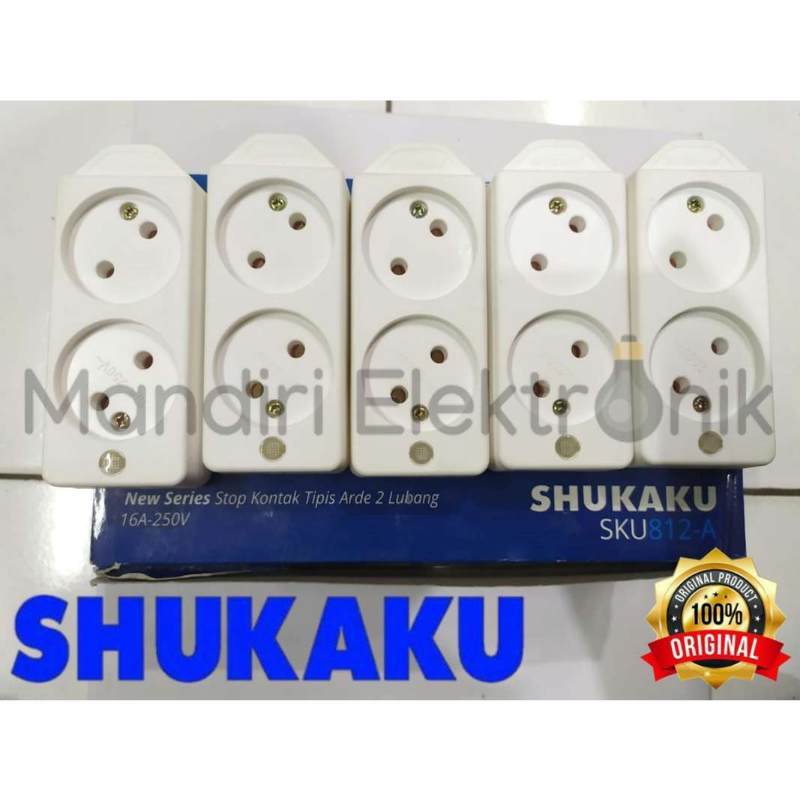 Jual Stopkontak Tipis 2 Lubang Dengan Lampu Shukaku Sku 812a Gratis Rakit Murah Mei 2021 Blibli