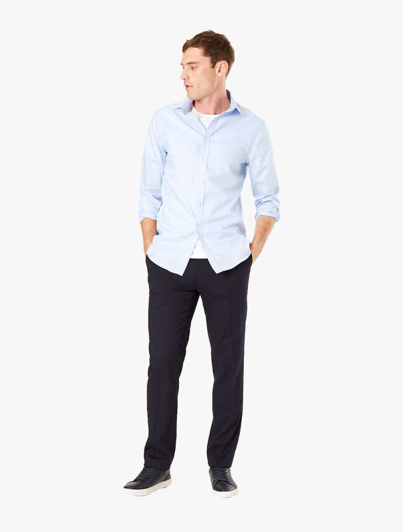 pria- Slim Fit Wool Blend Trousers 