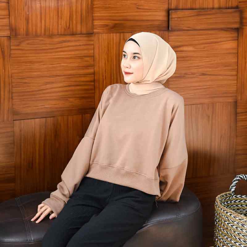 SWEATER OVERSIZE CROP FLECEE Fashion 