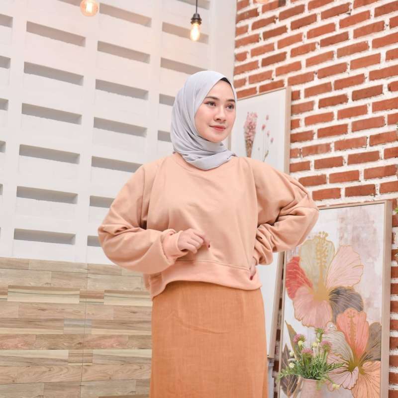 SWEATER OVERSIZE CROP FLECEE Fashion 