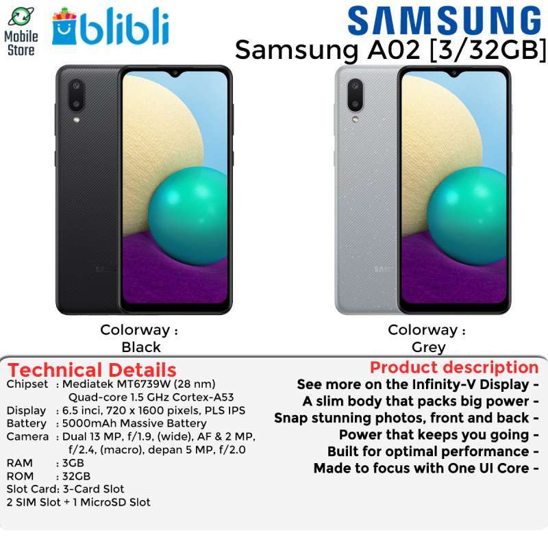 Jual Samsung A02 [3-32GB] - Garansi Resmi di Seller Mobile - Kota Jakarta  Pusat, DKI Jakarta | Blibli