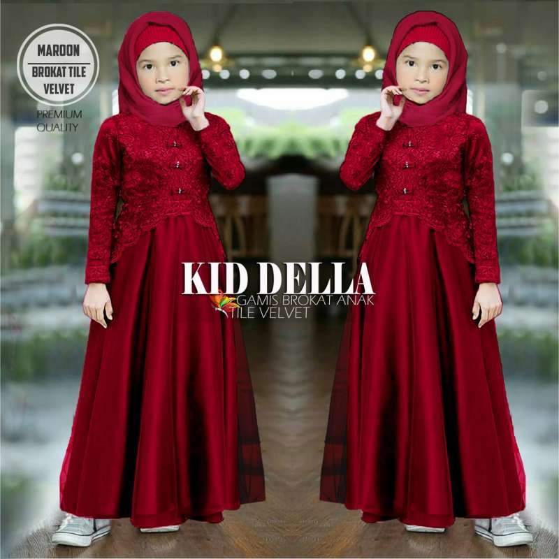 Jual Gamis Brokat Mutiara Anak Perempuan Kid Della Maxi Dress Panjang Fashion Muslimah Kaella Kid Cewek Murah Mei 2021 Blibli
