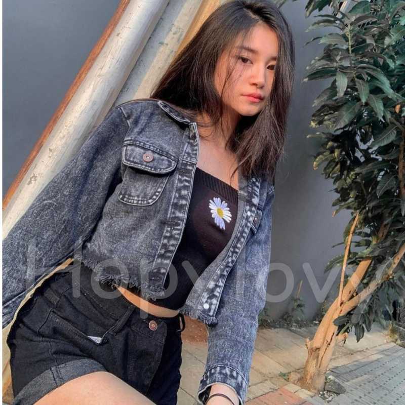 Highwaist Hotpants Jeans Lipat Korea di 