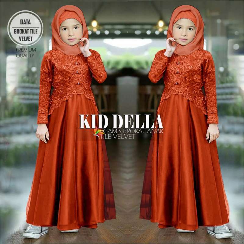 Jual Gamis Brokat Mutiara Anak Perempuan Kid Della Maxi Dress Panjang Fashion Muslimah Kaella Kid Cewek Murah Mei 2021 Blibli