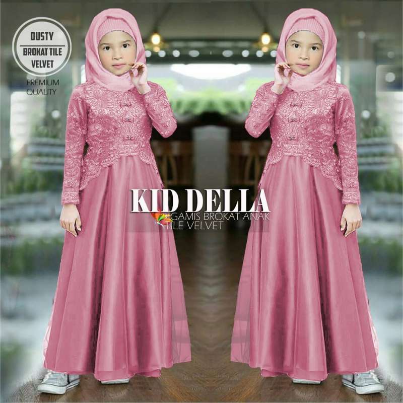 Jual Gamis Brokat Mutiara Anak Perempuan Kid Della Maxi Dress Panjang Fashion Muslimah Kaella Kid Cewek Murah Mei 2021 Blibli