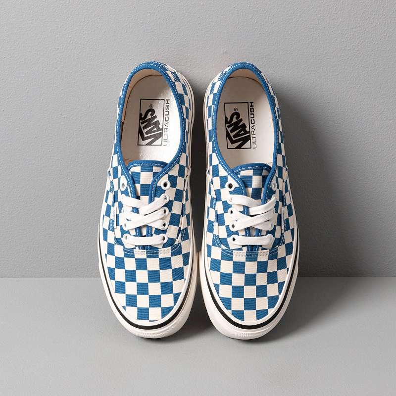 blue checkerboard vans authentic