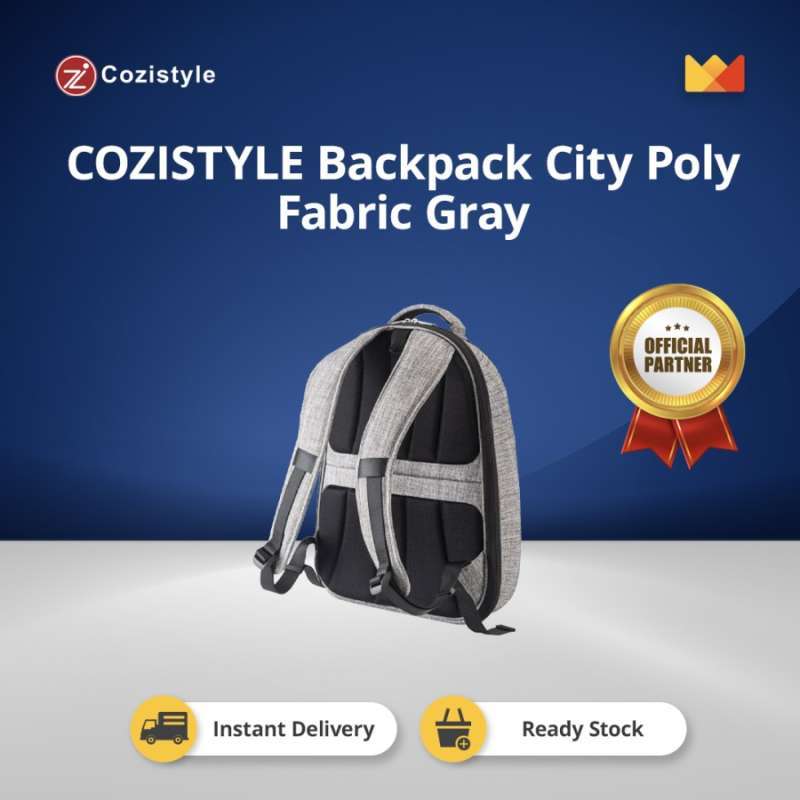 Promo COZISTYLE City Backpack Polly Fabric Gray Diskon 47 di