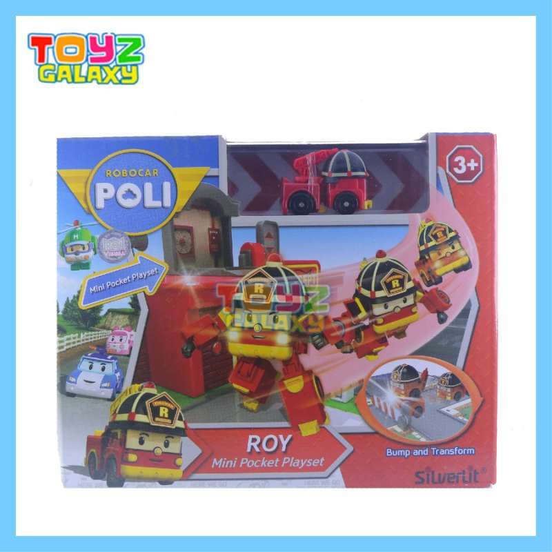 Jual ROBOCAR POLI MINI POCKET PLAYSET ROY ORIGINAL di Seller