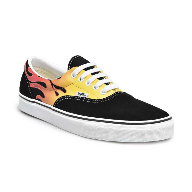 Jual Vans Era Sepatu Sneaker Pria Flame Black True White
