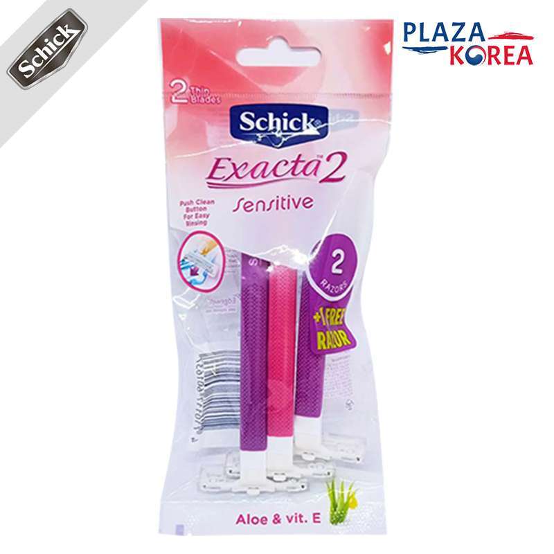 Jual Schick Exacta 2 Sensitive Women 2 1 Pink Non Slip Rubber Grip Terbaru Juni 2021 Blibli