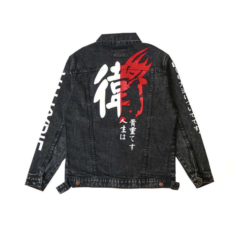 Jaket deals denim custom