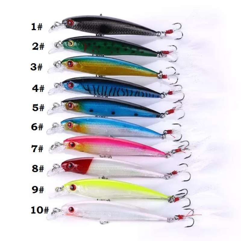 Jual Diskon Produk Baru Hengjia Minnow Casting 9cm 7 2gr Berbulu Umpan Pancing Ikan Laut Hampala Trible Kail Swimbait Fishing Lure Hard Bait Feather Hook Terbaru Juli 2021 Blibli