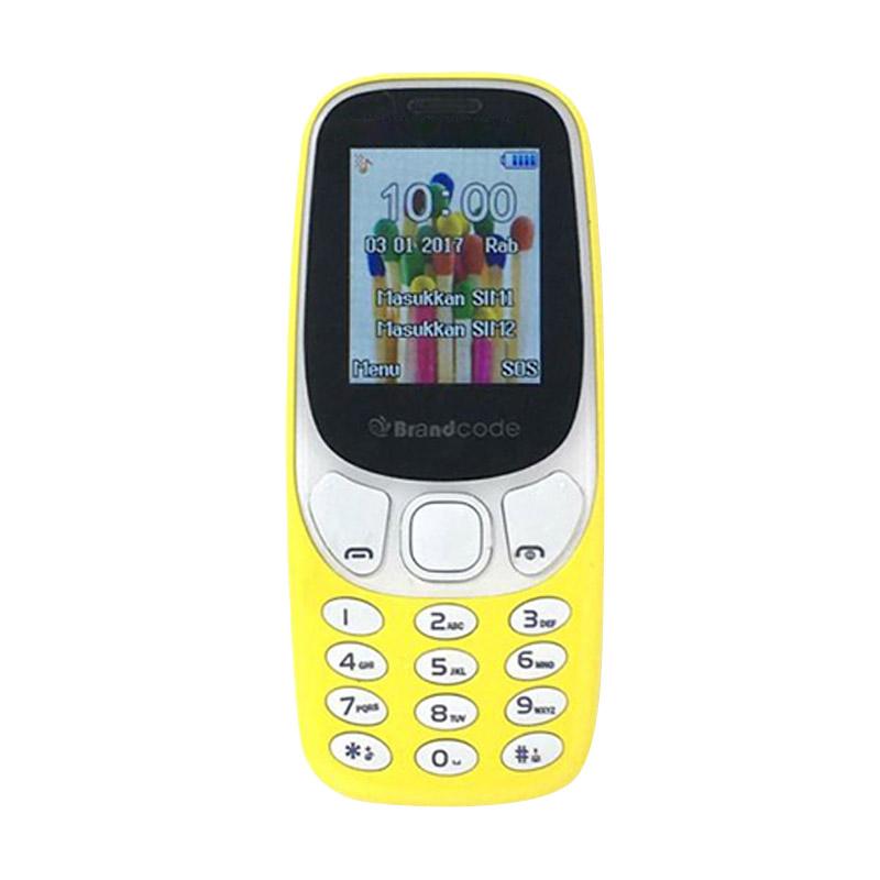 Brandcode B3310 Handphone - Kuning [Dual Sim GSM]