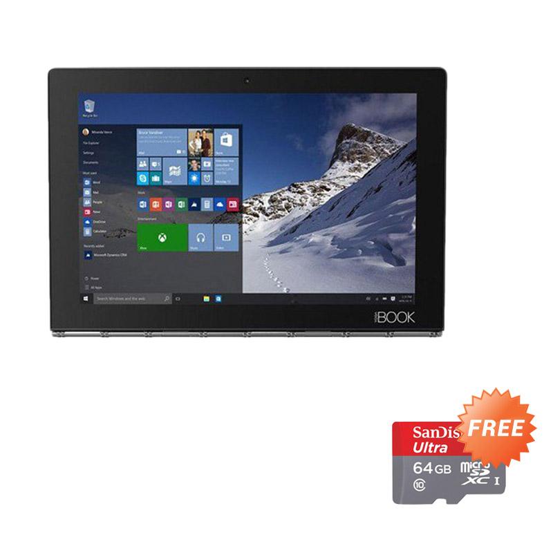 Lenovo Yoga Book Windows Laptop 2 in 1 - Carbon Black + Free Sandisk MicroSD Ultra 64GB [SDSQUNC-064G-GN6MA]