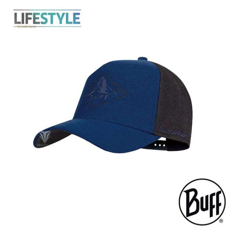 Back Buckle Baseball Cap Matt Hong Blue 