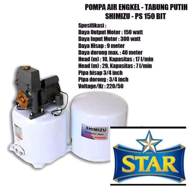 Jual Shimizu Ps 150 Bit Pompa Sumur Dangkal 150 W Terbaru Juni 2021 Blibli