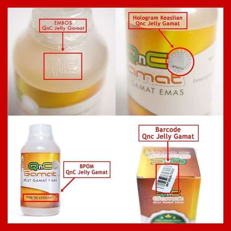 Jual QnC Jelly Gamat Ekstrak Gamat Emas Gold Cair 300 ML ...