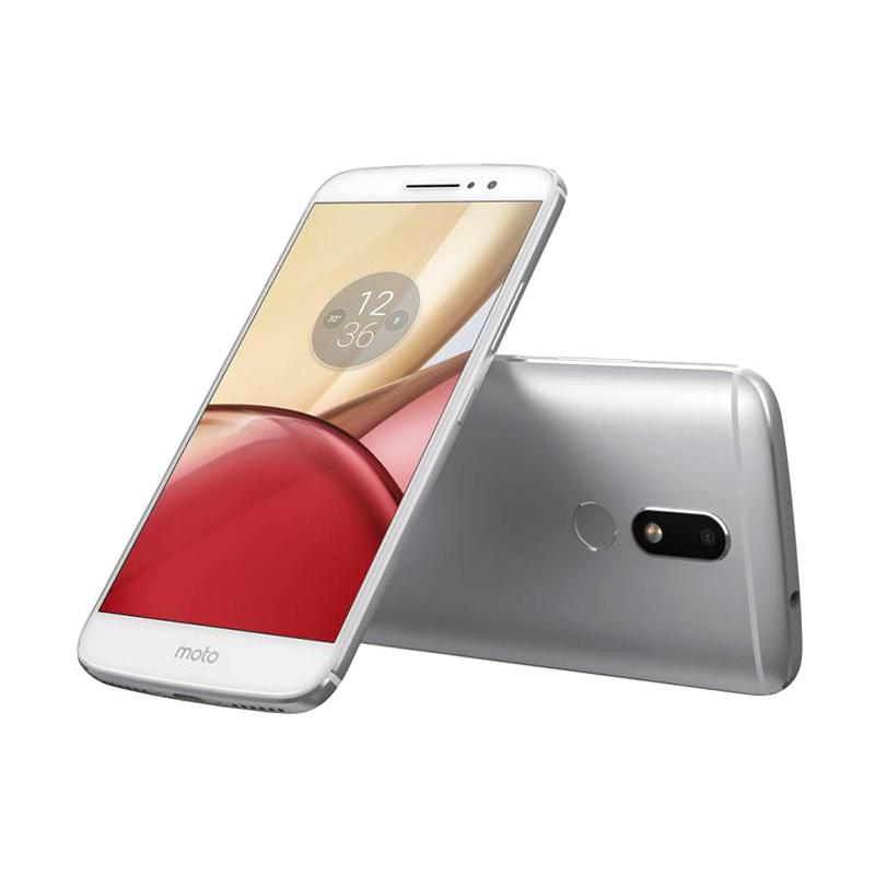 Motorola Moto M Smartphone - Silver + Free Lenovo PB410 Portable Charger Powerbank [5000 mAh]