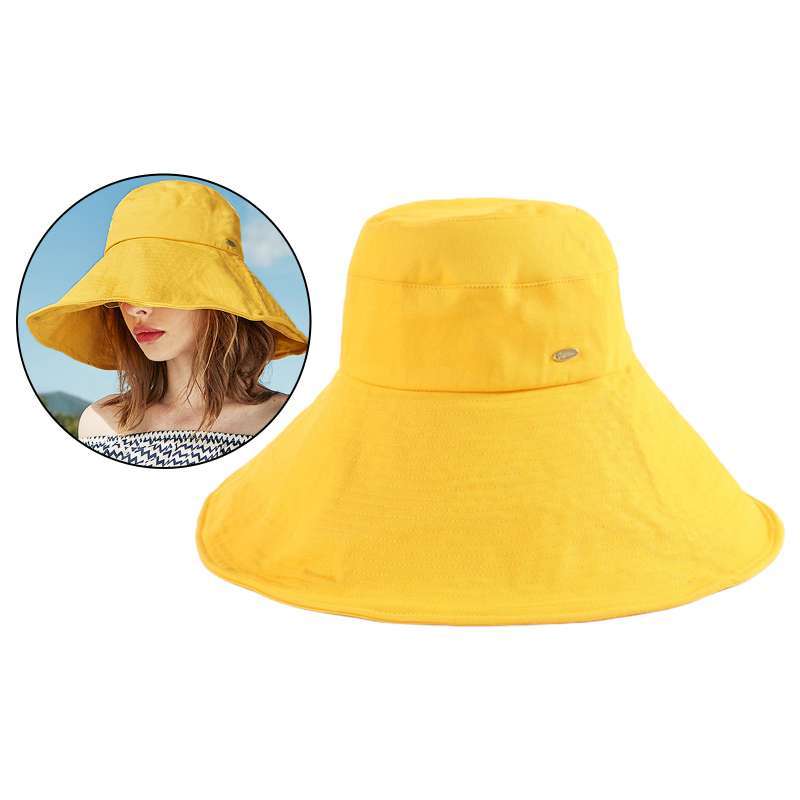 Jual Women Men Bucket Hat Wide Brim Hats Sun UV Protection Fishing Cap L  Yellow di Seller Homyl - Shenzhen, Indonesia