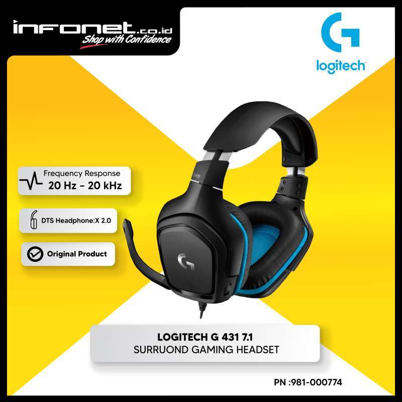 Logitech G431 7.1 Surround Gaming Headset | Paradise Store Indonesia