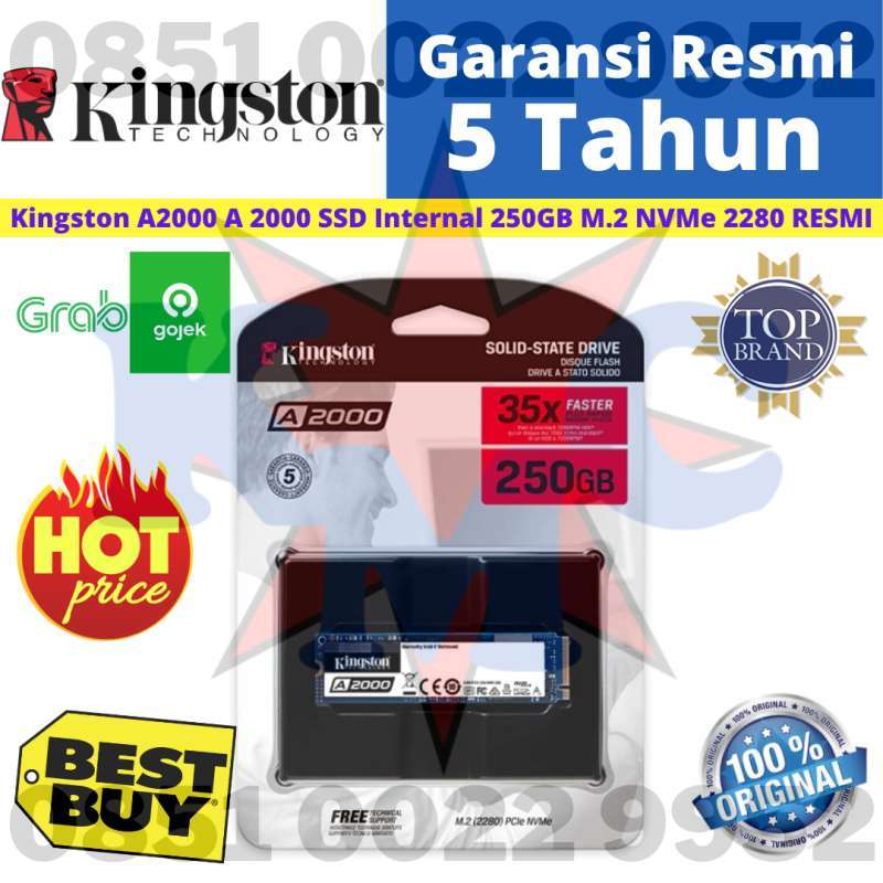 Jual Kingston A2000 A 2000 Ssd Internal 250gb Nvme 2280 Resmi