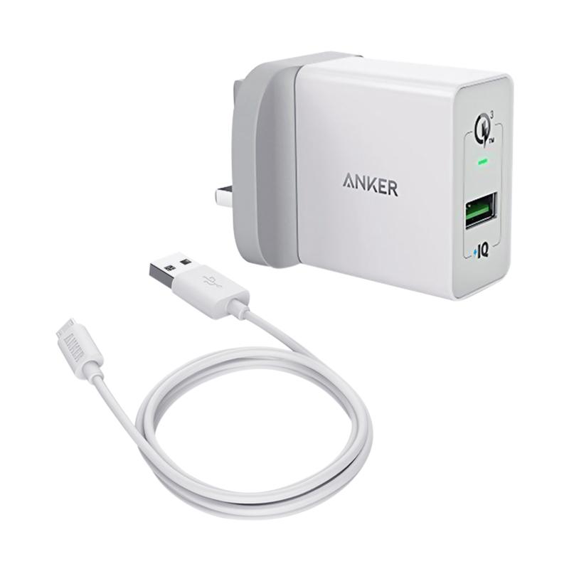 M Tech Charger USB 2A Dual Port Cable Micro Flat Ungu. Source.