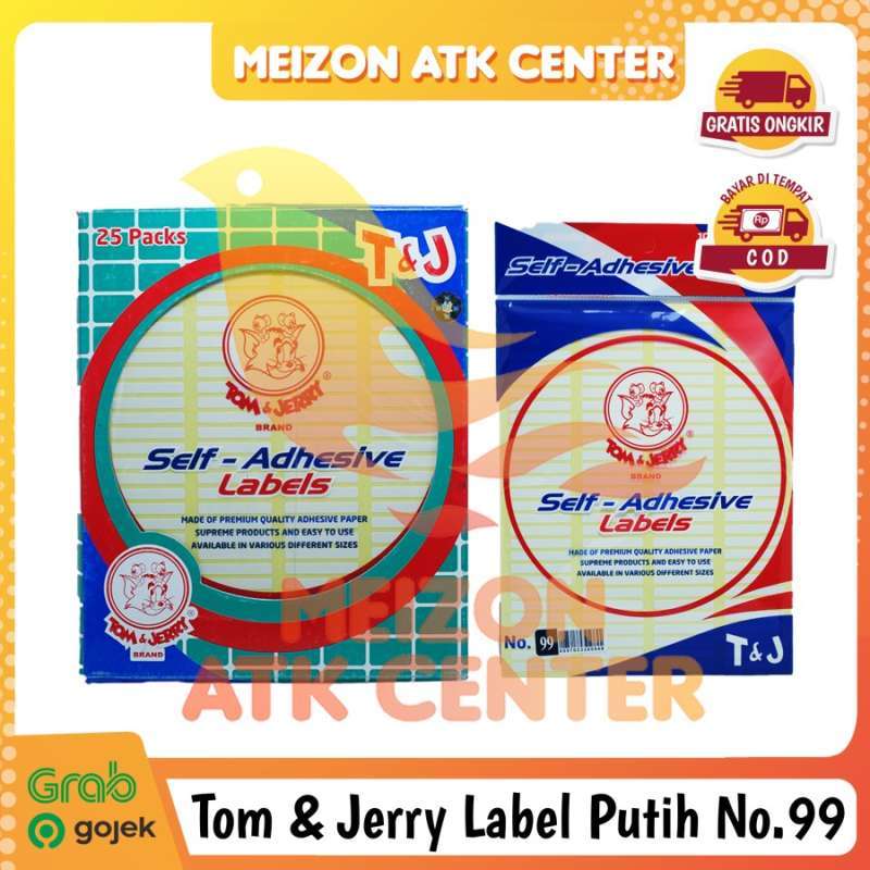 Jual Label Tom and Jerry No.99 Kertas Putih / Stiker Paper ...