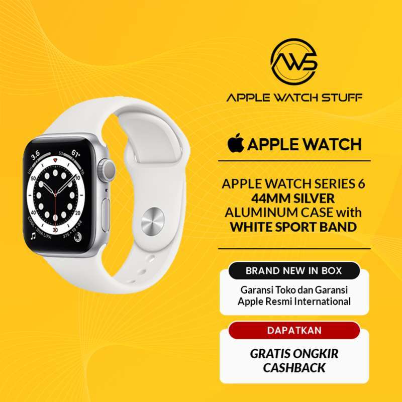 Jual Apple Watch Series 6 GPS, 44mm Blue Aluminium Case with Deep Navy  Sport Band | eraspace.com