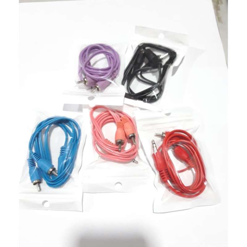 Kabel Aux 2in1 Jack 3.5mm Audio Ke RCA 