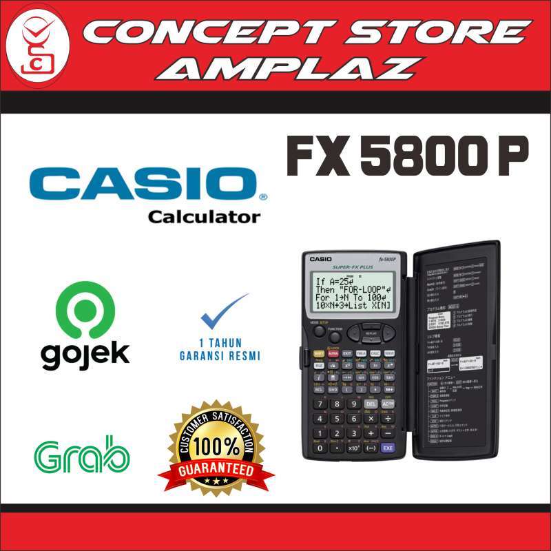 Promo Concept Store Amplaz Resmi Casio Fx 5800p Programmable Calculator Fx 5800 P Resmi Diskon 5 Di Seller Concept Store Plaza Ambarrukmo Catur Tunggal Kab. Sleman Blibli