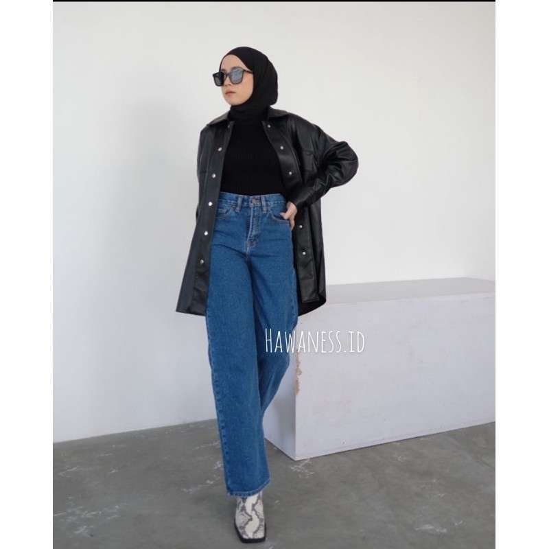 Promo Highwaist Kulot Jeans Wanita 