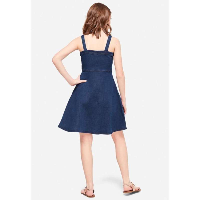 denim a line dress