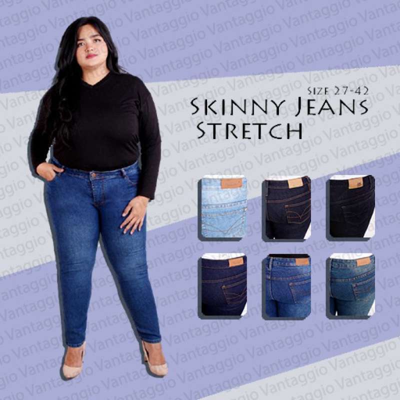 Jual KEKINIAN Celana Jeans Wanita Jumbo 