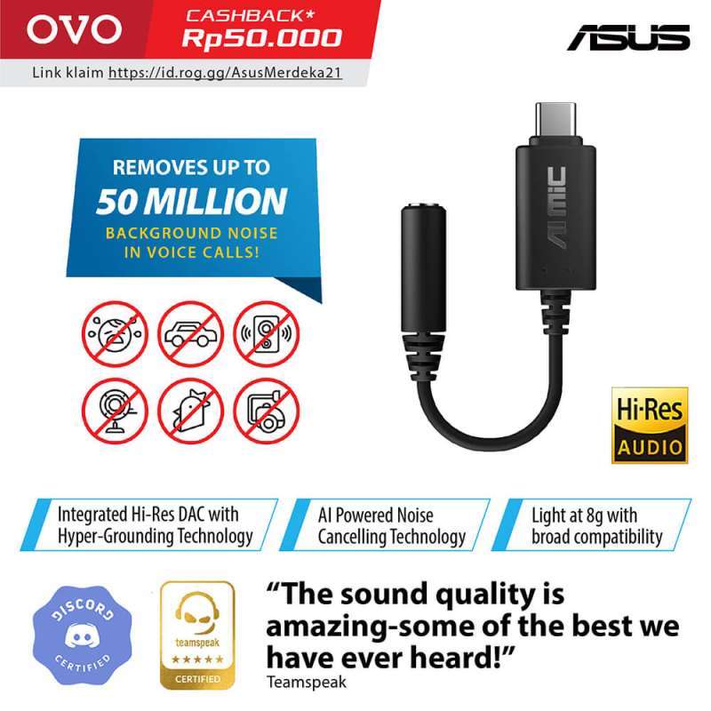 ASUS AI Noise Canceling Mic Adapter 