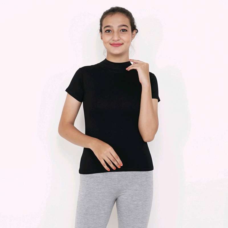 Rayon spandex turtleneck top
